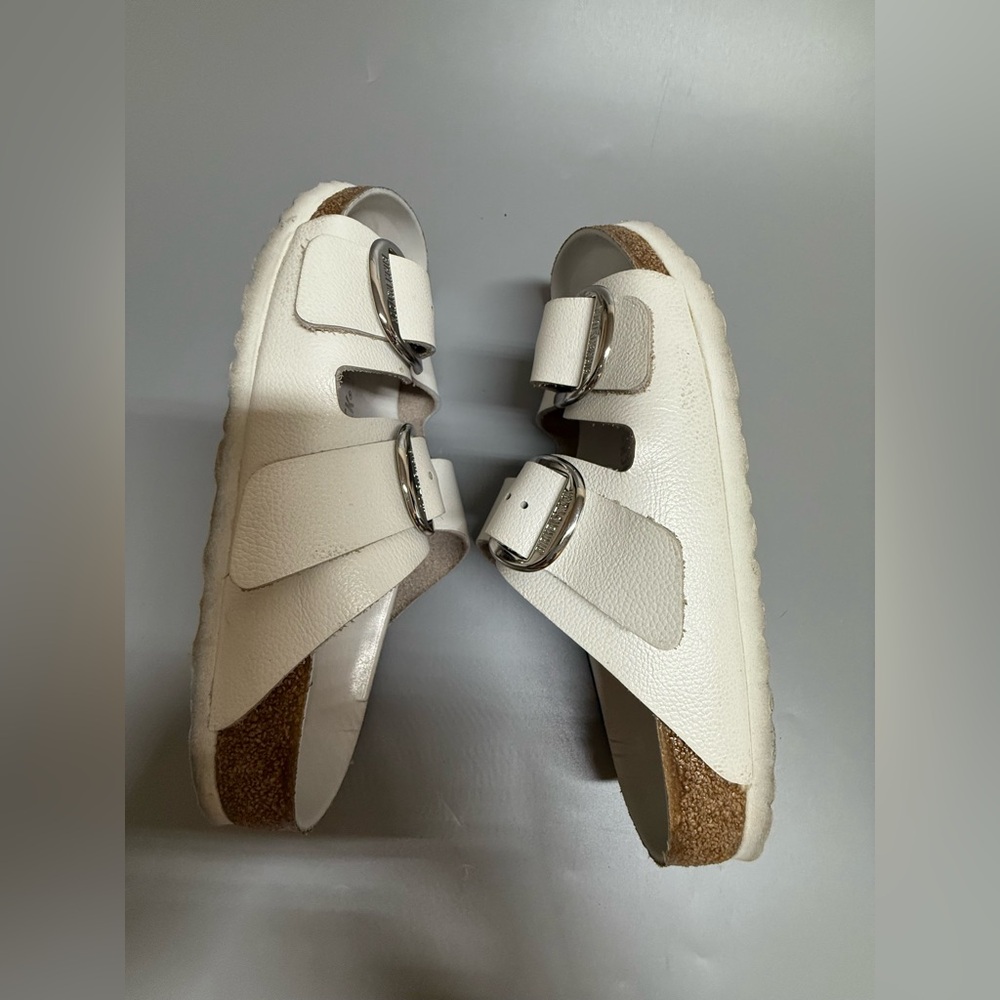 BIRKENSTOCK ARIZONA BIG BUCKLE WOMEN SANDALS WHITE 39 - Picture 7 of 11